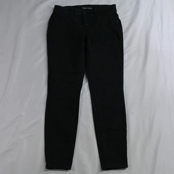 Lot 2 Maurices Small Skinny Dark Black Stretch Denim Jeans - Picture 2 of 9
